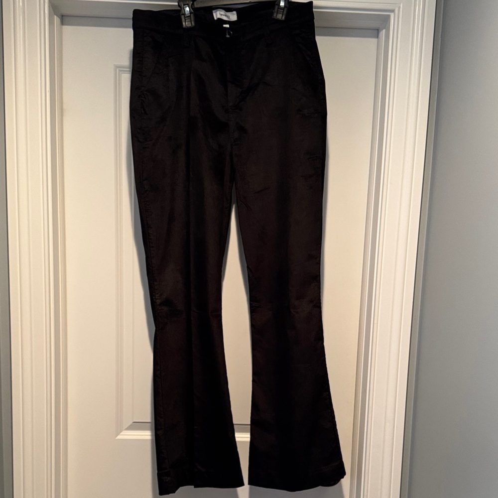 Level 99 Black Boot Cut brushed velvet pants NWOT  size 32